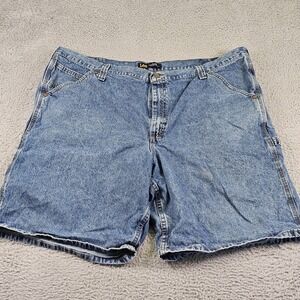Lee Carpenter Denim Shorts Mens 48 Blue Relaxed Fit Utility Workwear Casual